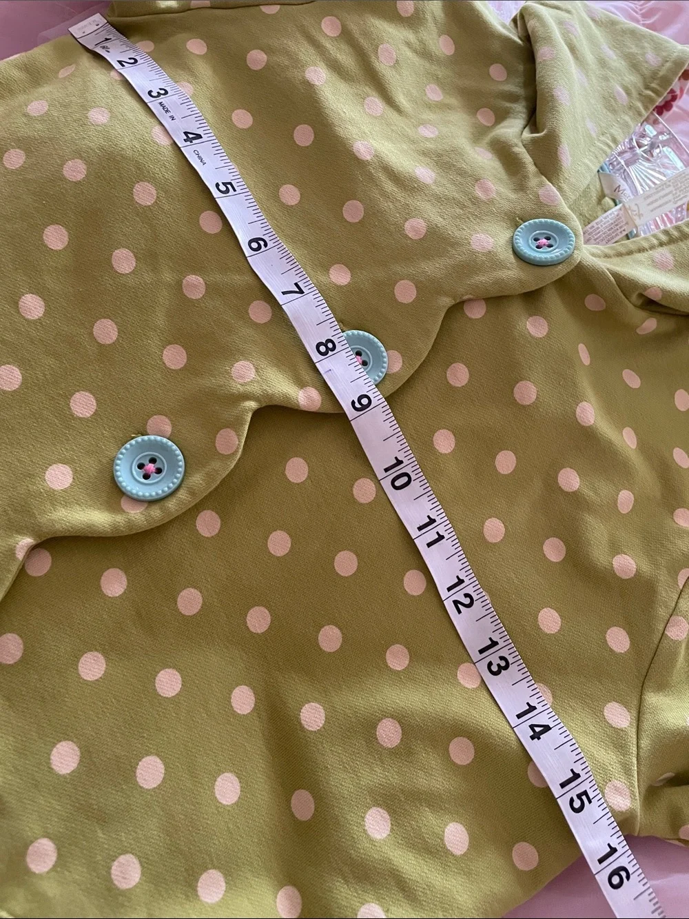 Matilda Jane Polka Dot Hooded Peplum Jacket - Green Pink Dots girls 12